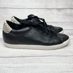 Banana Replublic Black Leather Sneakers women's‎ 8 FLAW